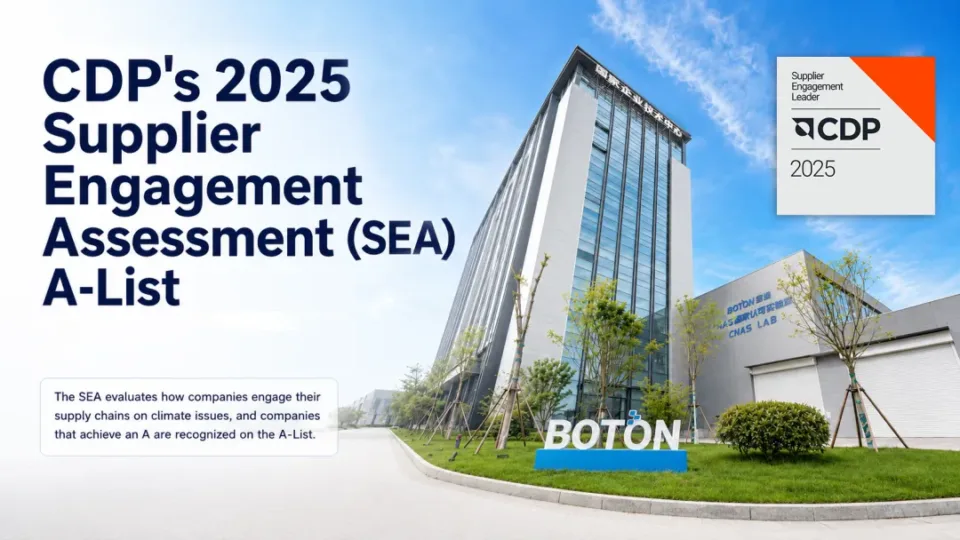 BOTON Receives CDP Supplier Engagement Assessment A Rating for Climate Action